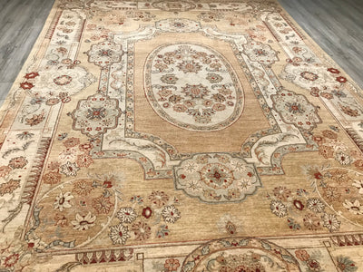 Pakistan Aubusson Hand Knotted Wool 9x12