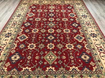 Pakistan Kazak Hand Knotted Wool 9x12