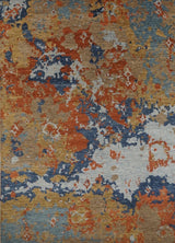 India contemporary Splash Hand Knotted Wool 8x10