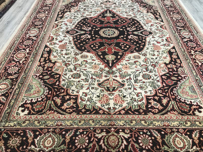 India Tabriz  Hand Knotted Wool 9X12