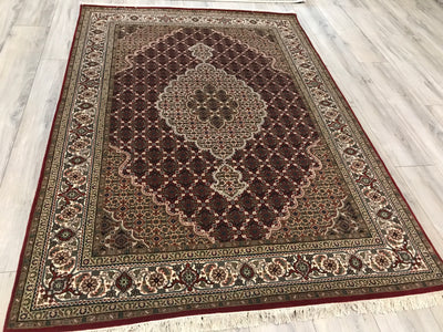 India Tabriz Mahi Hand Knotted Wool & Silk 5x7
