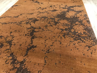 India Tibet Modern Hand Knotted Wool & Silk 9x12