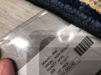 India Ziegler Hand Knotted Wool 8x10