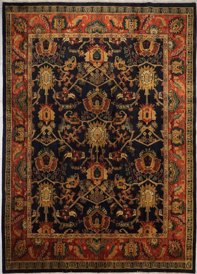 India Jaipur Hand Knotted Wool 9X12