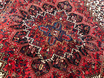 Persian Antique Heriz Hand Knotted Wool 8x11