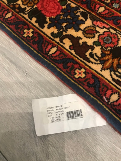 Persian Baktiari Hand Knotted Wool 4x6