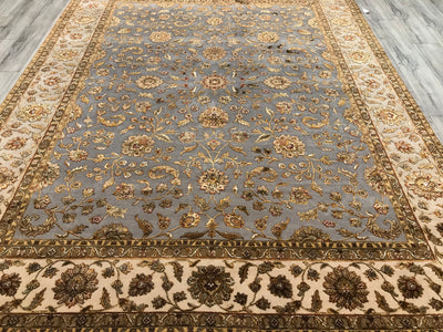 India Elegance Hand Knotted Wool & Silk 8x10