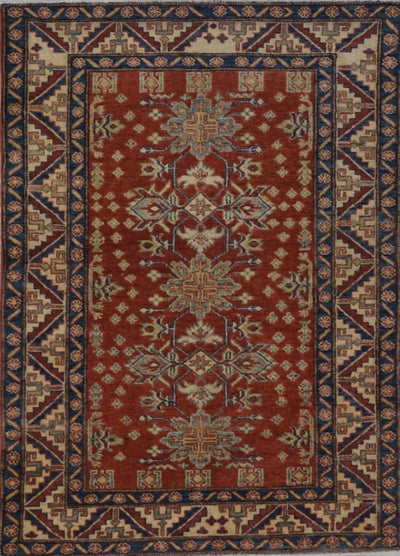 Pakistan Kazak Hand Knotted Wool 4x6