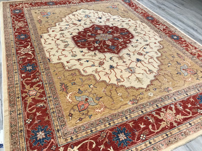 Pakistan Ziegler Heriz Hand Knotted Wool 8x10