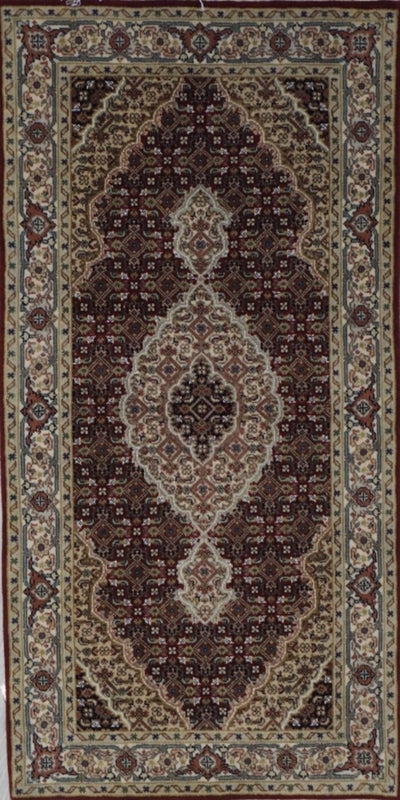 India Mahi Tabriz Hand Knotted Wool 3x5