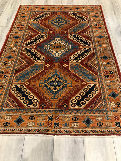 Pakistan Kazak Hand Knotted Wool 4x6
