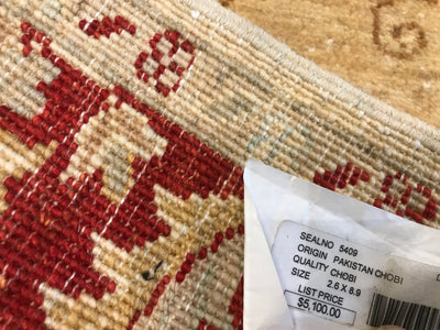 Pakistan Ziegler Hand Knotted Wool 3X9