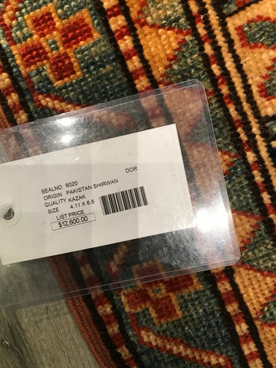 Pakistan Kazak Shirwan Hand Knotted Wool 5x7