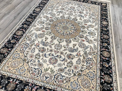 India Nain Hand Knotted Wool & Silk 6x9