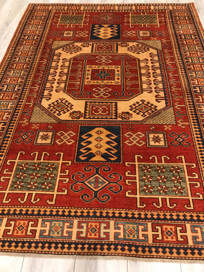 Pakistan Kazak Shirwan Hand Knotted Wool 5x7