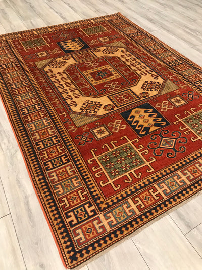 Pakistan Kazak Shirwan Hand Knotted Wool 5x7