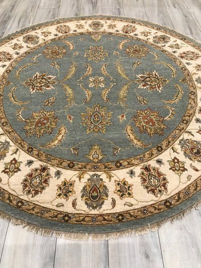 India Ziegler Hand Knotted Wool 6x6