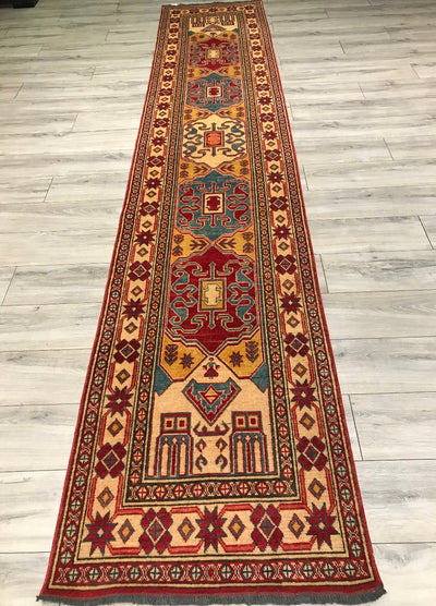 Pakistan Kazak Hand Knotted Wool 3x13