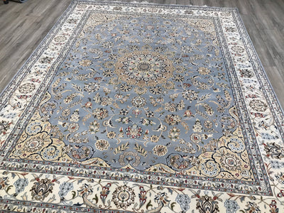 India Nain Hand Knotted Wool & Silk 8x10