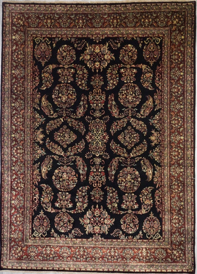 India Sarouq Lilihann Hand Knotted Wool 9x12