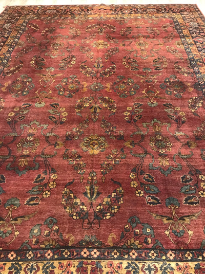 Persian Antique Kashan Hand Knotted Wool 8x11