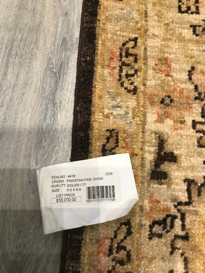Pakistan Ziegler Hand Knotted Wool 5x7
