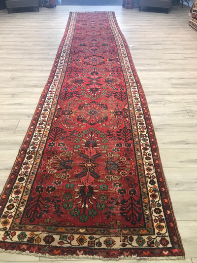 Persian Sarouq Old Lilihan Hand Knotted Wool 4x20