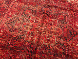 Persian Antique Heriz Hand Knotted Wool 8x11