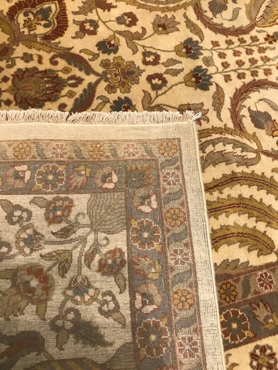 India Tabriz Hand Knotted Wool 9x12