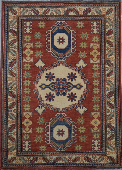 Pakistan Kazak Hand Knotted Wool 4x6