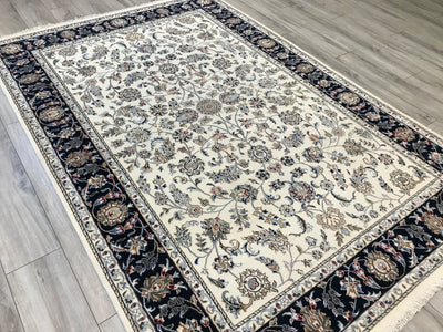 India Nain Hand Knotted Wool & Silk 6x9