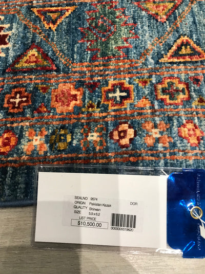 Pakistan Kazak Sherwin Hand Knotted Wool 6x8