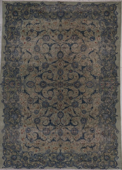 Persian old Kashan Hand Knotted Wool 7x10