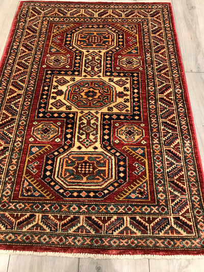 Pakistan Kazak Shirwan Hand Knotted Wool 3x4