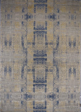India contemporary Hand Knotted Wool & Silk 10x14