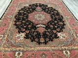 Chinese Tabriz Hand Knotted Wool & silk 8X10