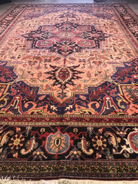 Persian Old Heriz Hand Knotted Wool 13x19