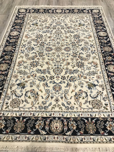 India Nain Hand Knotted Wool & Silk 5x7