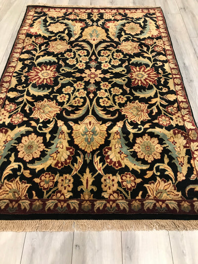 India Jaipur Hand Knotted Wool 4x6