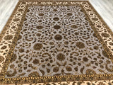 India Elegance Hand Knotted Wool & Silk 8x10