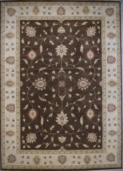 India Ziegler Hand Knotted Wool 10x14