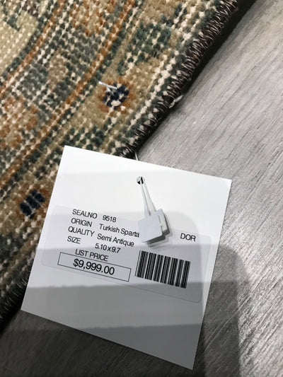 Turkish Sparta Semi Antique Hand Knotted Wool 6x9