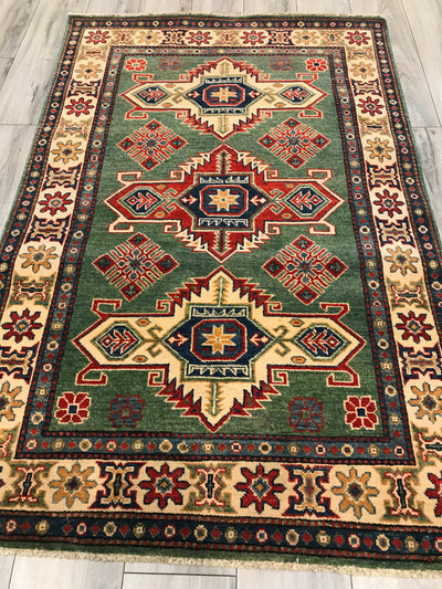 Pakistan Kazak Hand Knotted Wool 4x6