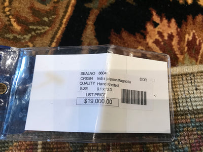 India Jaipur Hand Knotted Wool 9x12