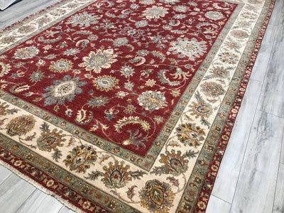 India Ziegler Hand Knotted Wool 9x12