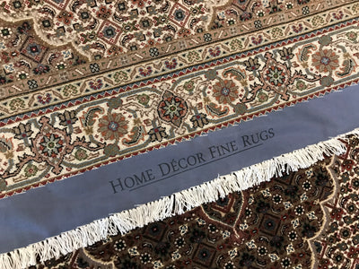 India Tabriz Hand Knotted Wool & silk 5x7