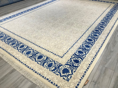 India Jaipur Hand Knotted Wool & Silk 10x14