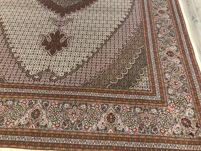 Persian Masterpiece Fine Tabriz Mahi Hand Knotted Lamb Wool & Silk 8x12