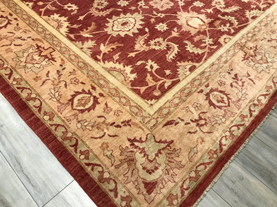 Pakistan Ziegler Hand Knotted Wool 9x12