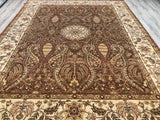 India Mountain King Hand Knotted Wool 9x12